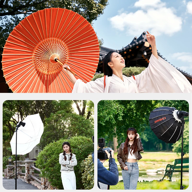 JINBEI HD-1 TTL HSS Speedlite kamera z okrągłą głowicą lampy błyskowej uniwersalna gorąca but do Canon Sony Nikon Fuji Olympus V Godox v1