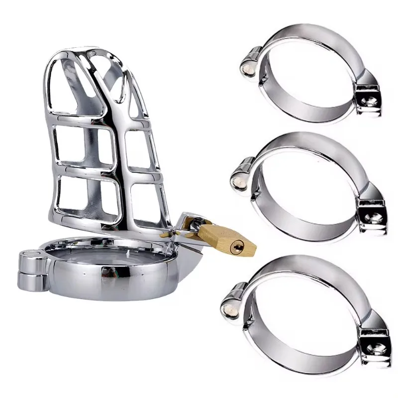 CB Metal Cock Cage Male Chastity Cage Sex Toys for Men Rise of Loyalty Penis Ring Lock Device Wearable Chastity Lock Erotic Bond