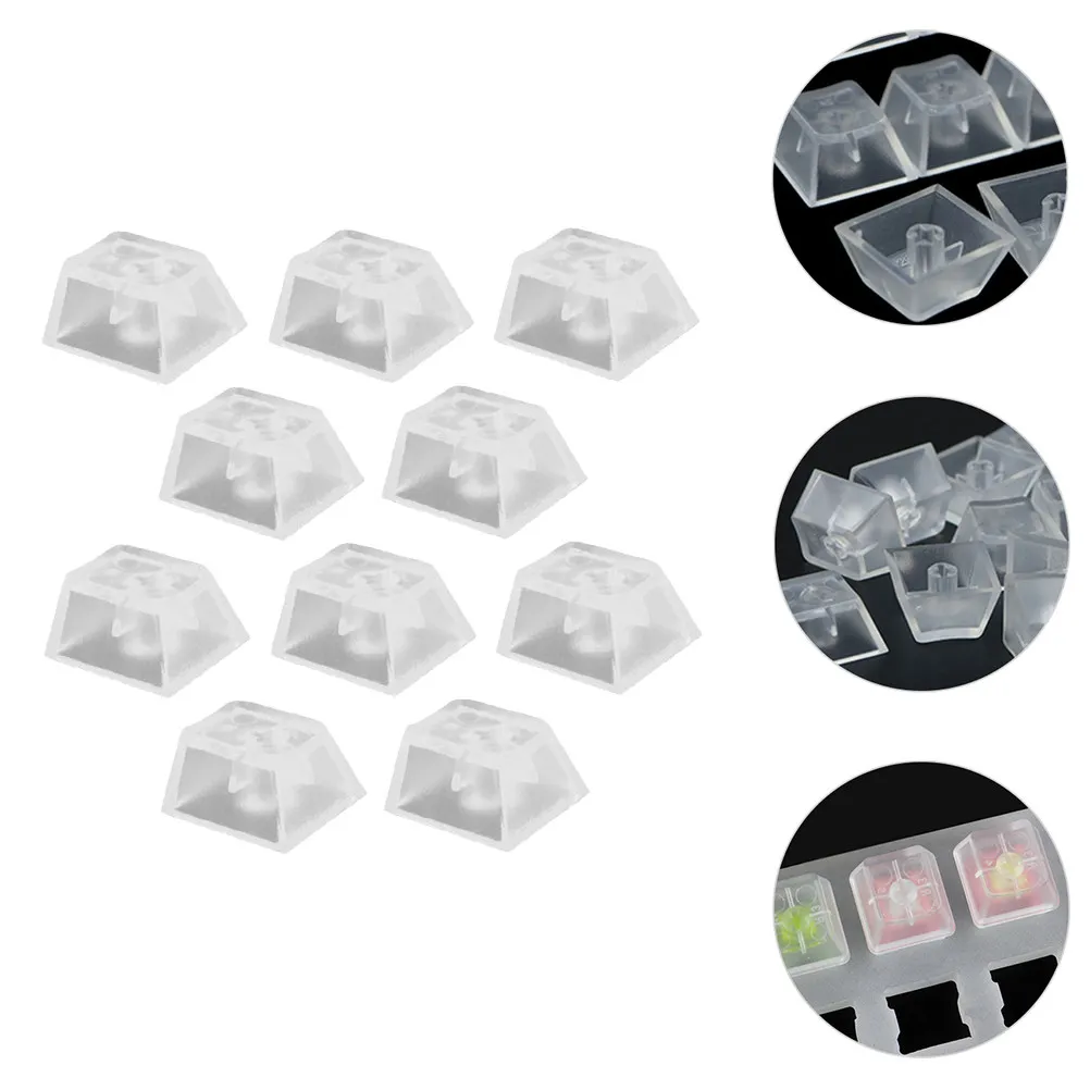 

10Pcs Clear Transparent Keycap Set for Mechanical Keyboard Translucent Keycap Decoration Protector Gift for Gamers