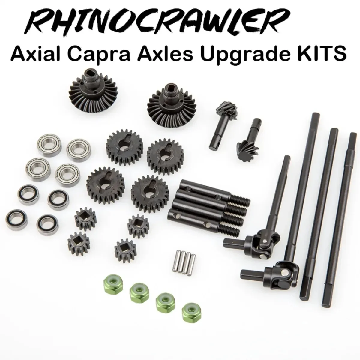 RhinoCrawer Hardened Portal Axle Shafts Gears For Axial SCX10 III Capra Offset Axles (VP) Full Upgrade Kit