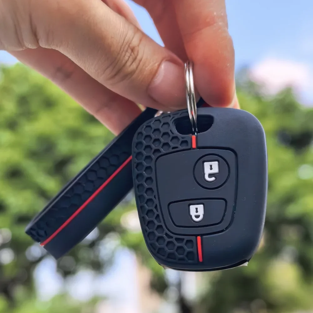 Silicone Key Cover Protection For Peugeot 206 107 207 307 2007 406 Partner Keychain Holder For Citroen C3 C1 C2 Berlingo Case