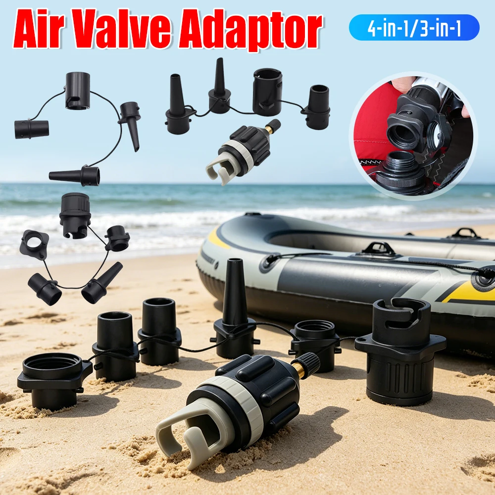 Inflatable Pump Adapter with Air Valve Nozzles Air Valve Conversion Head for Inflatable Boat Stand-Up Paddleboard Bed