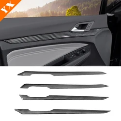 Car Door Handle Bowl Cover Carbon Decorative Protective Plastic Auto Sticker Car Styling For Vw Golf 8 Accessories Mk8 2021-2022