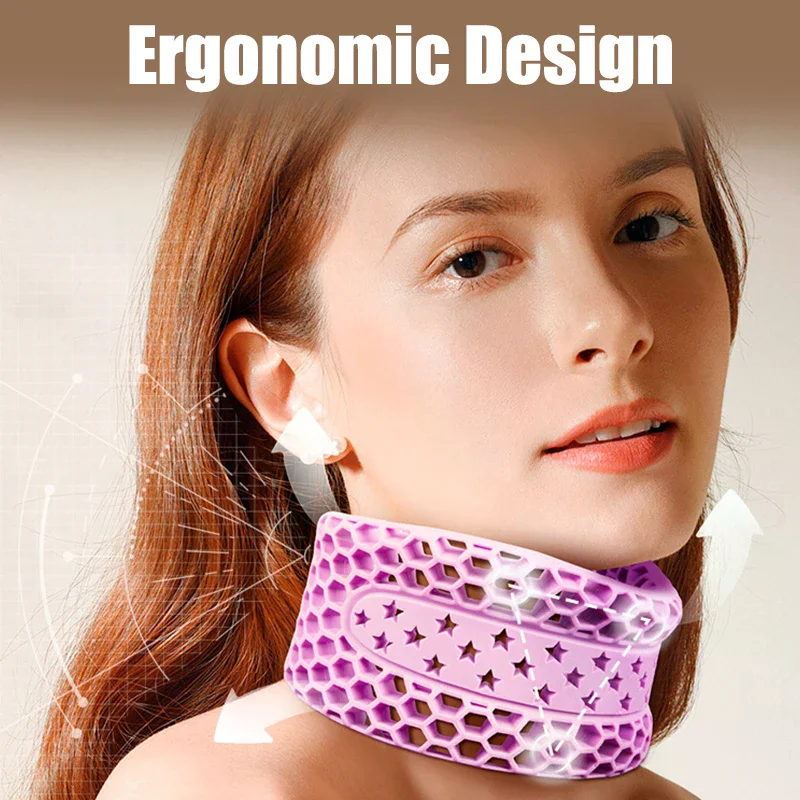 

Мягкие силиконовые дышащие шейные бандажи, регулируемые подтяжки для дома, школы, офиса, путешествий