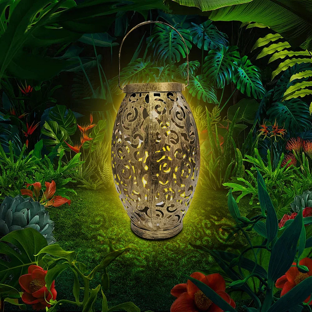 

Уличный солнечный фонарь, эллиптический солнечный фонарь с рисунком облаков и ручкой для сада, террасы, балкона, дерева, забора, патио