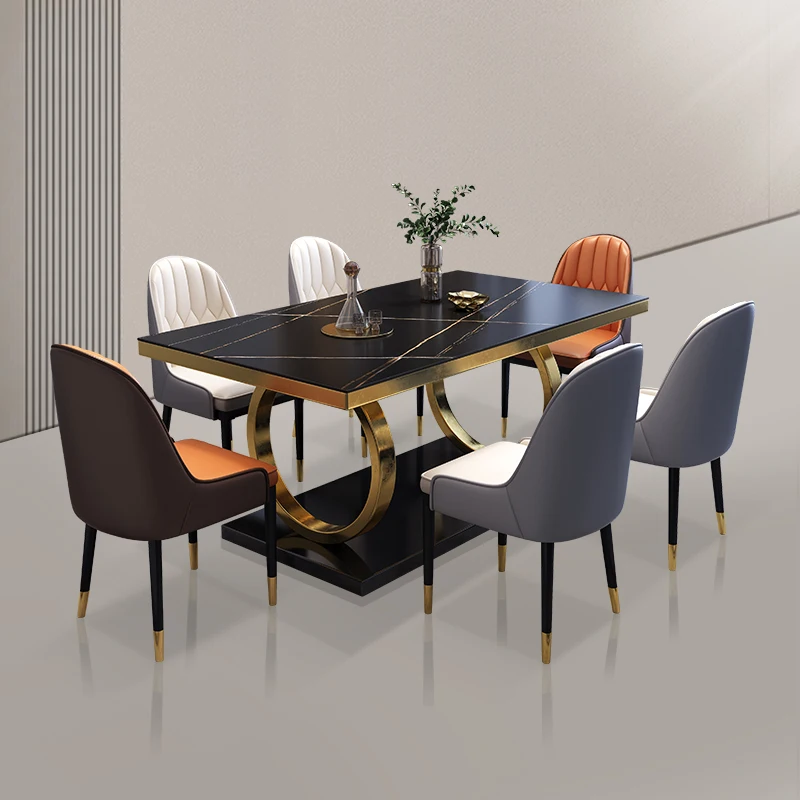 Furniture Luxury Modern Kitchen Table Coffe Tables Living Room Center Individual Dining Mesa De Comedor Mesa Dinning Chairs WX