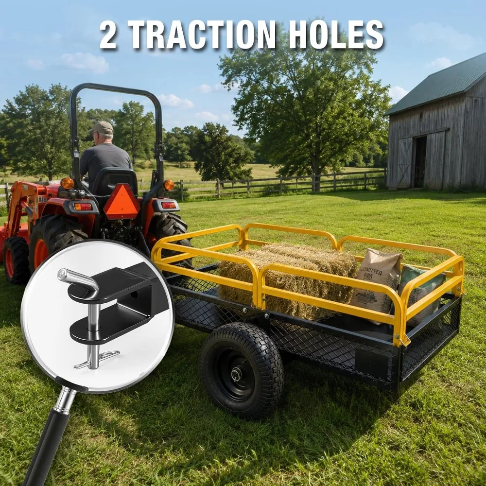 ATV UTV Trailer 1500lbs Tow Behind Dump Cart