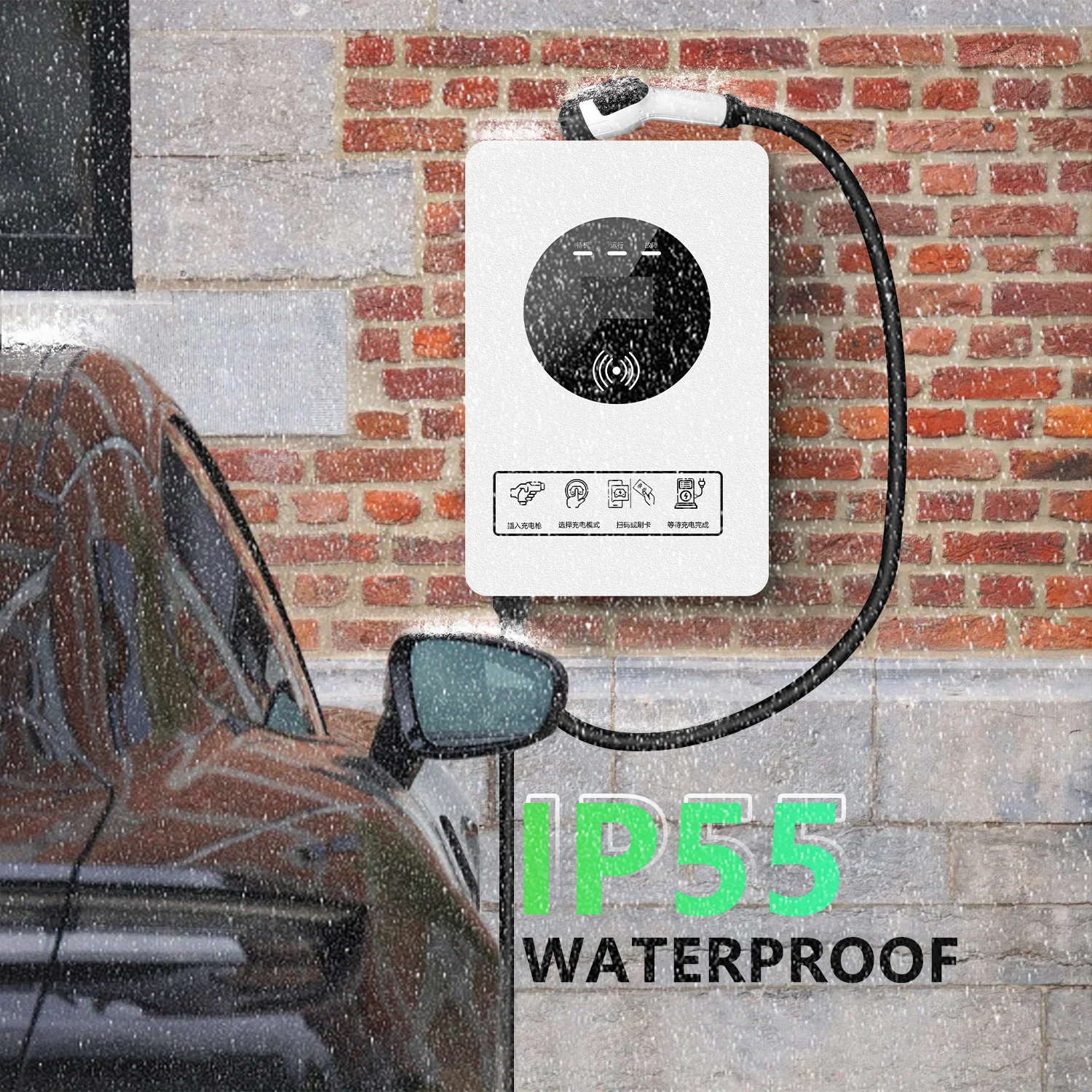

2025 New Wall-Mounted Fast EV Charging Pile High Power DC Wall-Charging Stations DC Fast Charger CCS GBT Wallbox