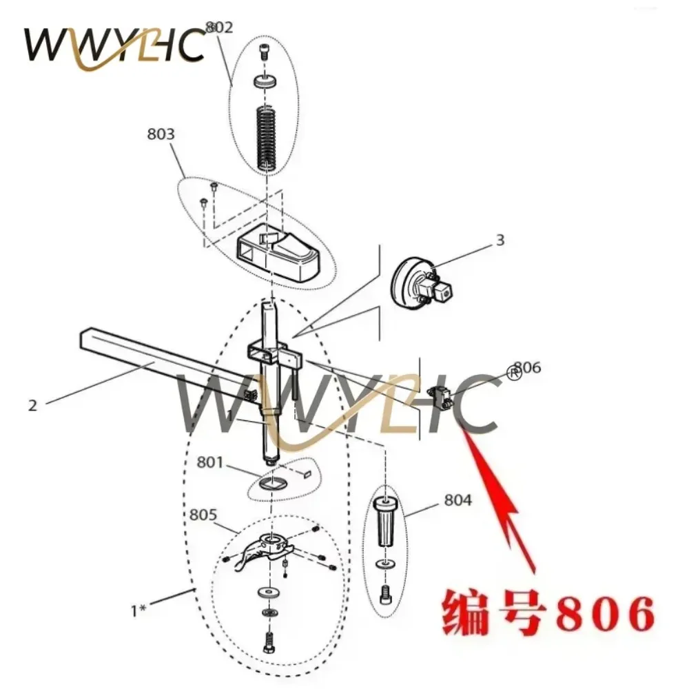 BS6365 Tire Stripping Machine Accessories MS6365 Tire Stripping Machine Bird Head Vertical Air Lock Valve Switch Control Valve