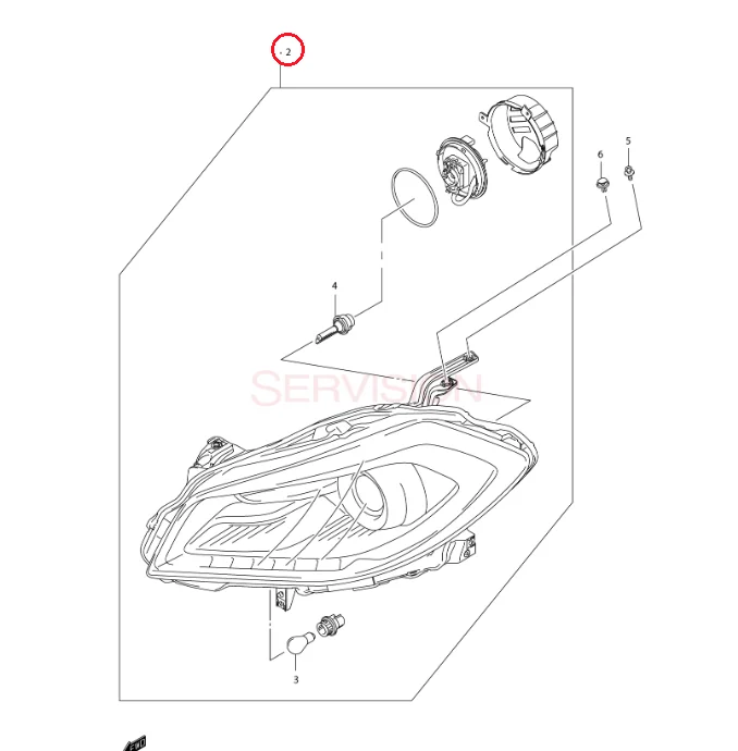 Nicegoods 35300-66MA0-000 front combination headlight assembly (left luxury) OEM for Suzuki S-cross auto lighting system