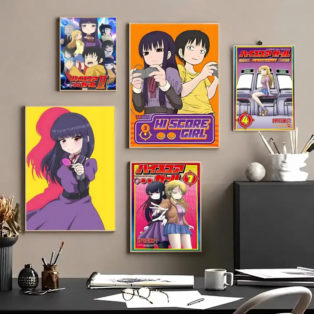anime Hi Score Girl Poster HD Self-Adhesive Waterproof Poster Wall HD Print Room Aesthetic Decoration Gift