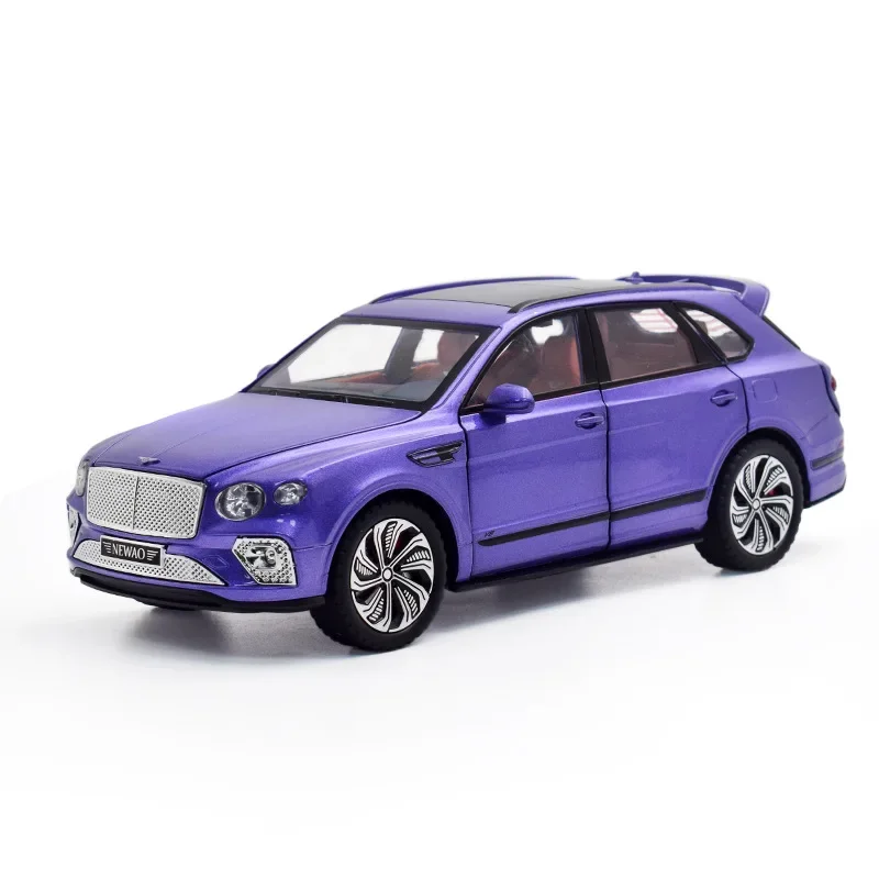 Bentley Bentayga – modèle de voiture en alliage métallique moulé, haute Simulation, son et lumière, Collection de jouets pour enfants, cadeaux, 1:24