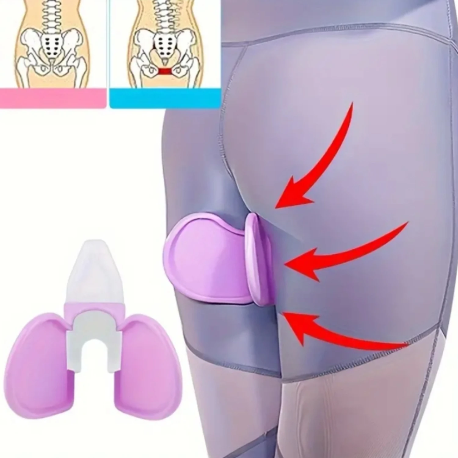 

1pc PP Pelvic Floor Muscle Training Device - Uncharged Hip Clip, Postpartum Corrector for Improved Leg Strength, Bladder Control