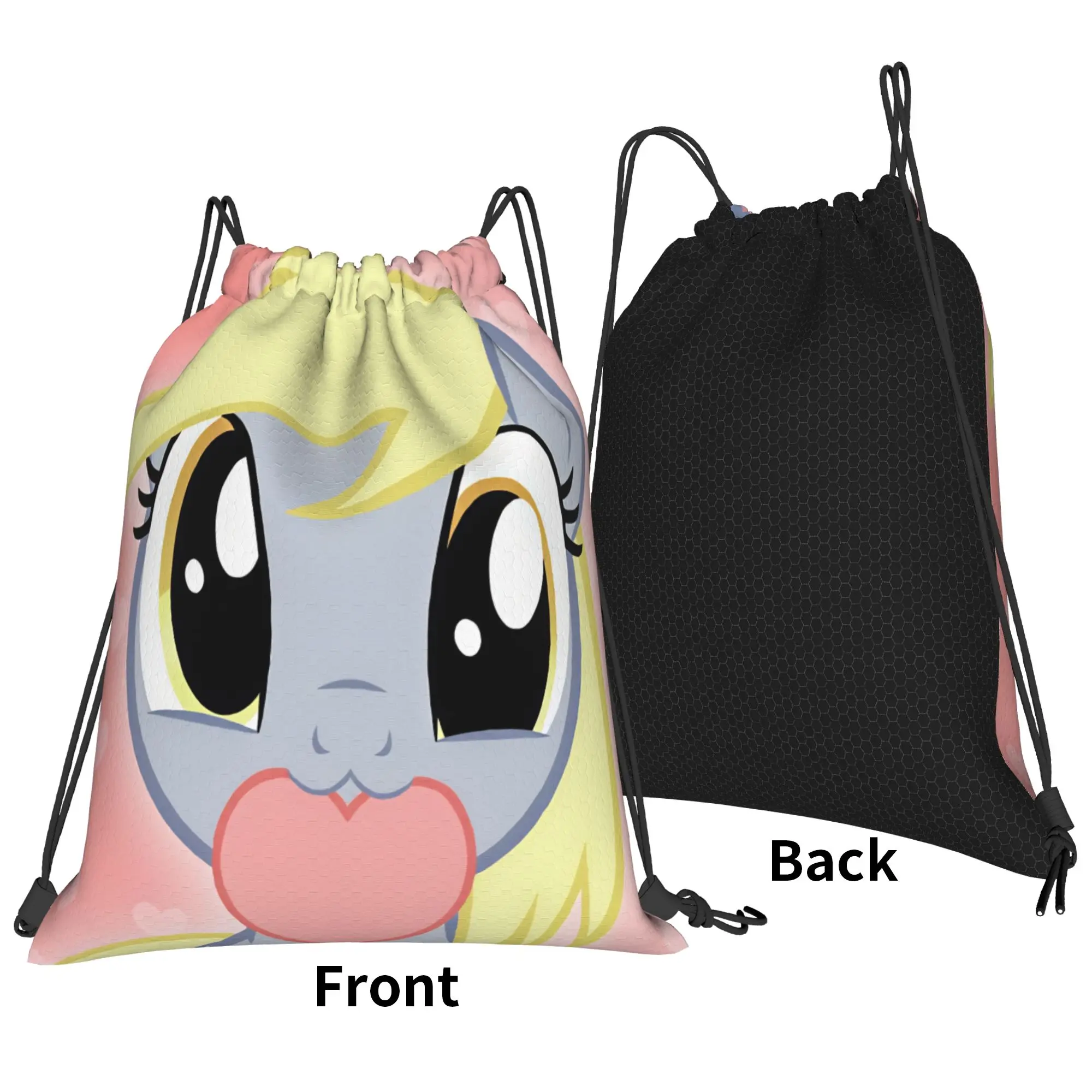 Derpy Muffins Hooves Backpack  Water Resistant Men Travel Pattern Sackpack String Bags