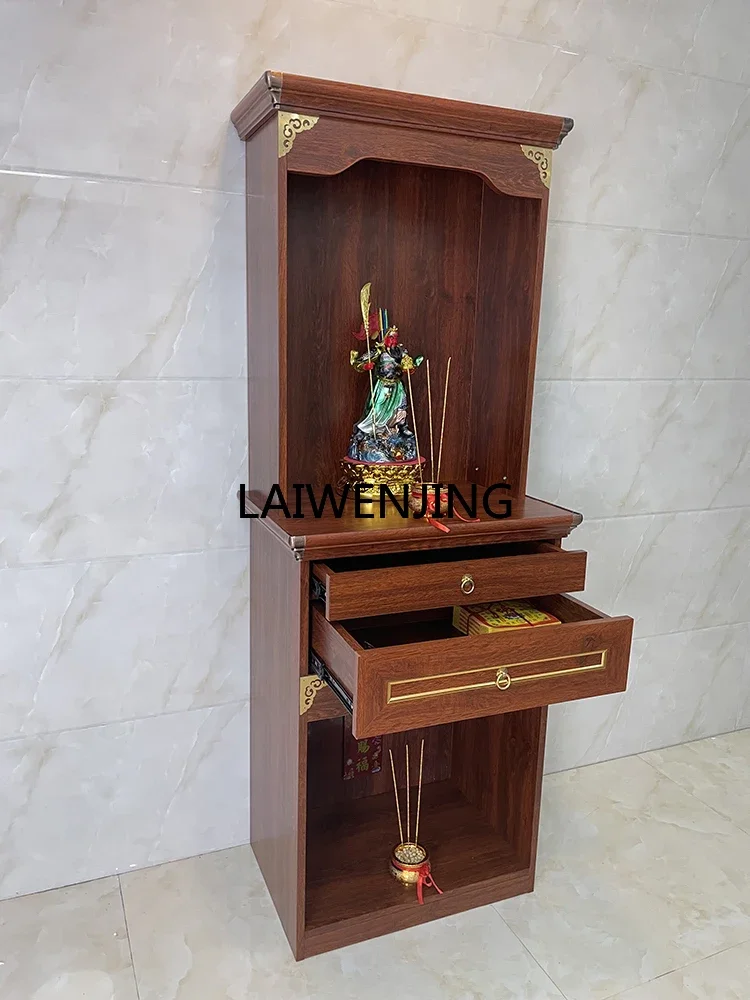 LYN double shrine offering table shrine aluminum alloy vertical cabinet household incense case storage cabinet