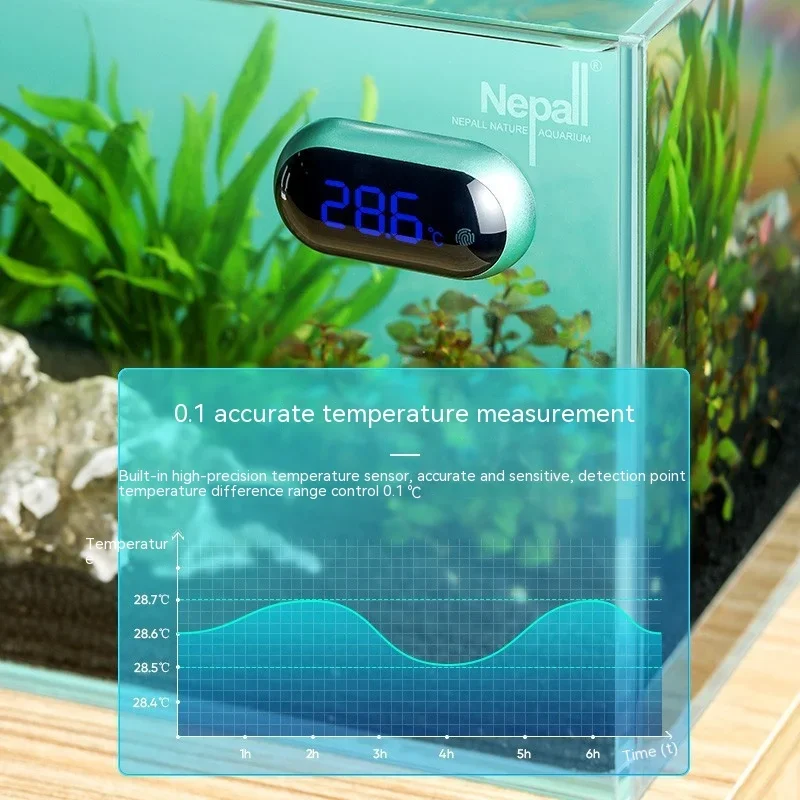 Lcd Digital Fish Tank Water Tropical Fish Thermometer Waterproof Meter High-precision Aquatic Products