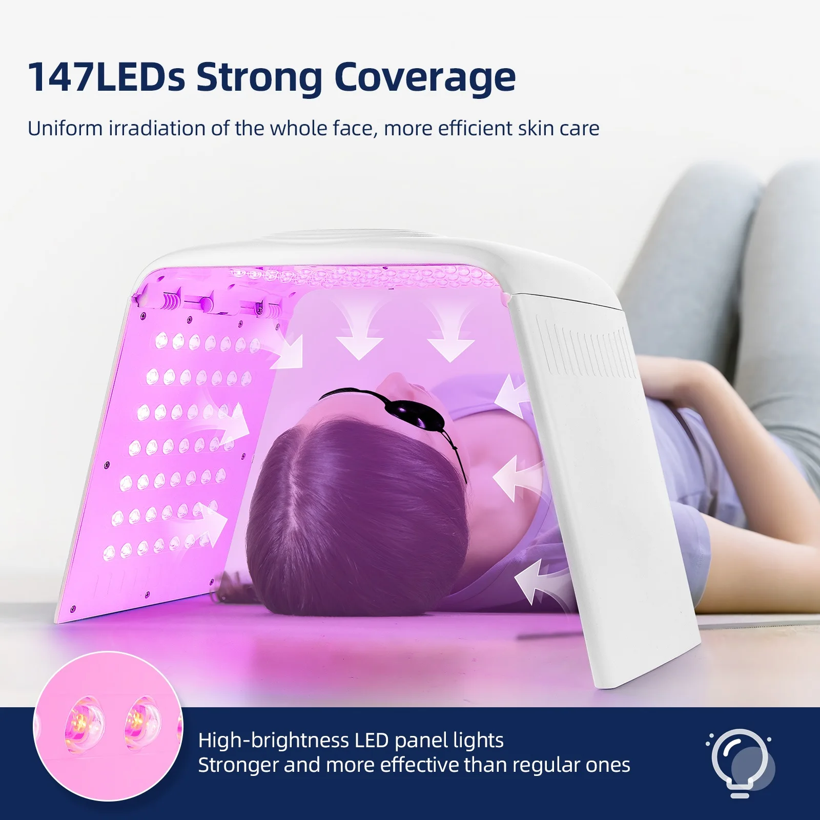 Foldable LED Mask 7 Colors PDT Light Therapy Skin Care Tools Red Light Therapy SPA Salon Home Use