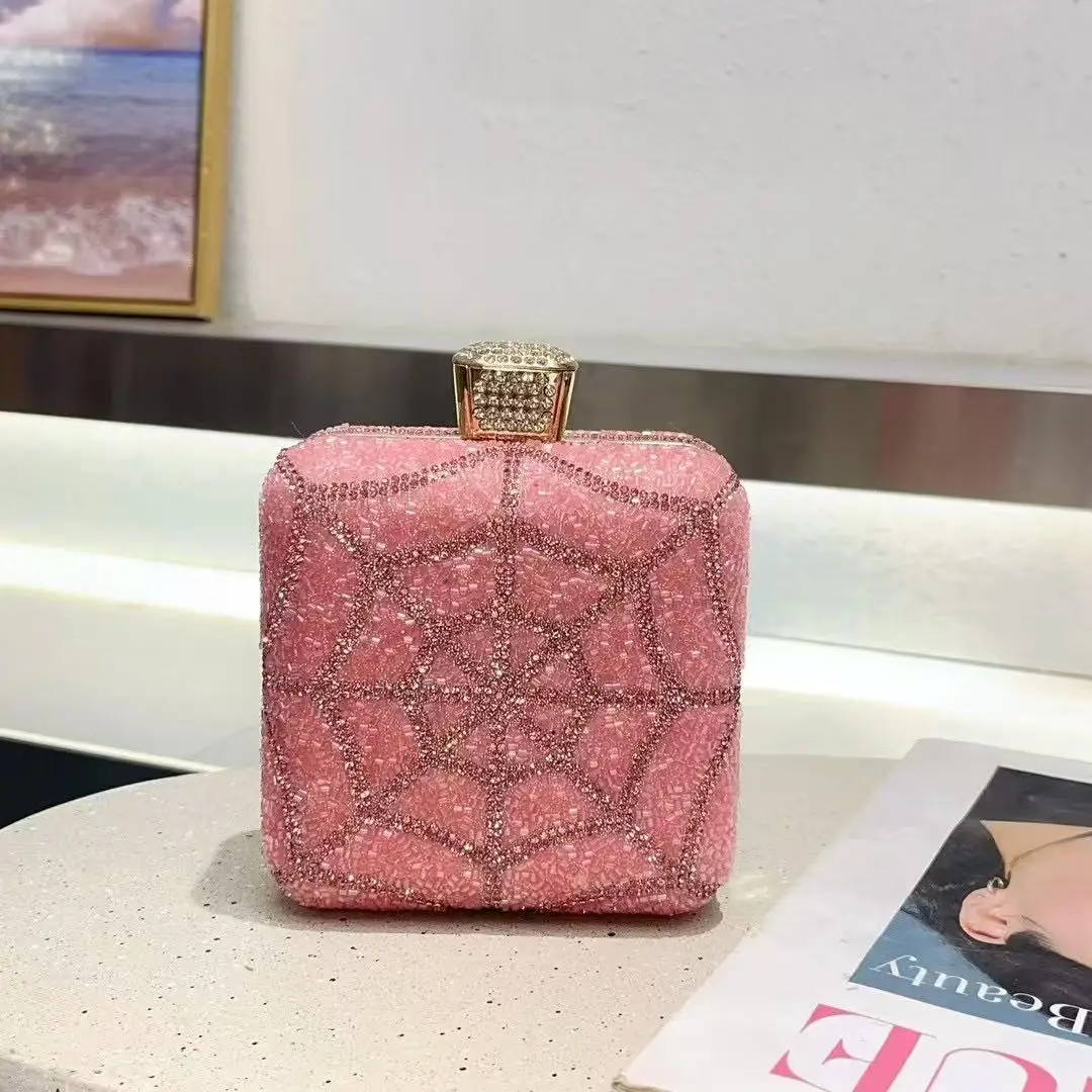 

Glitter Shiny Diamond Clutch Purse Wedding Party Women Fashion Handbag Exquisite Mini Bag Luxury Evening Bag Female Shoulder Bag