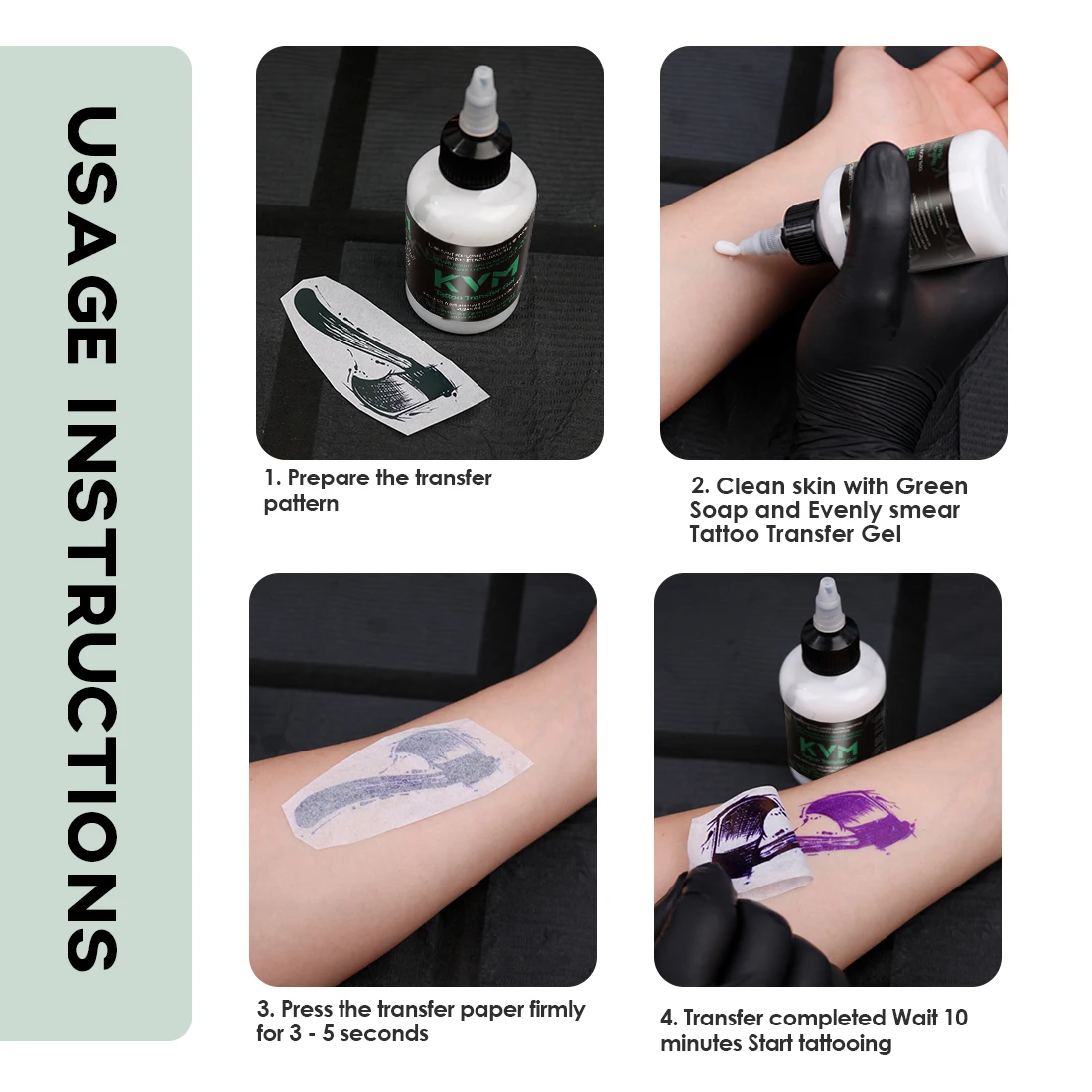 Tattoo Transfer Gel Long-Lasting Stencil Transfer Gel Precision Nozzle for Professional Tattoo Artists Studio Tattoo Supplies