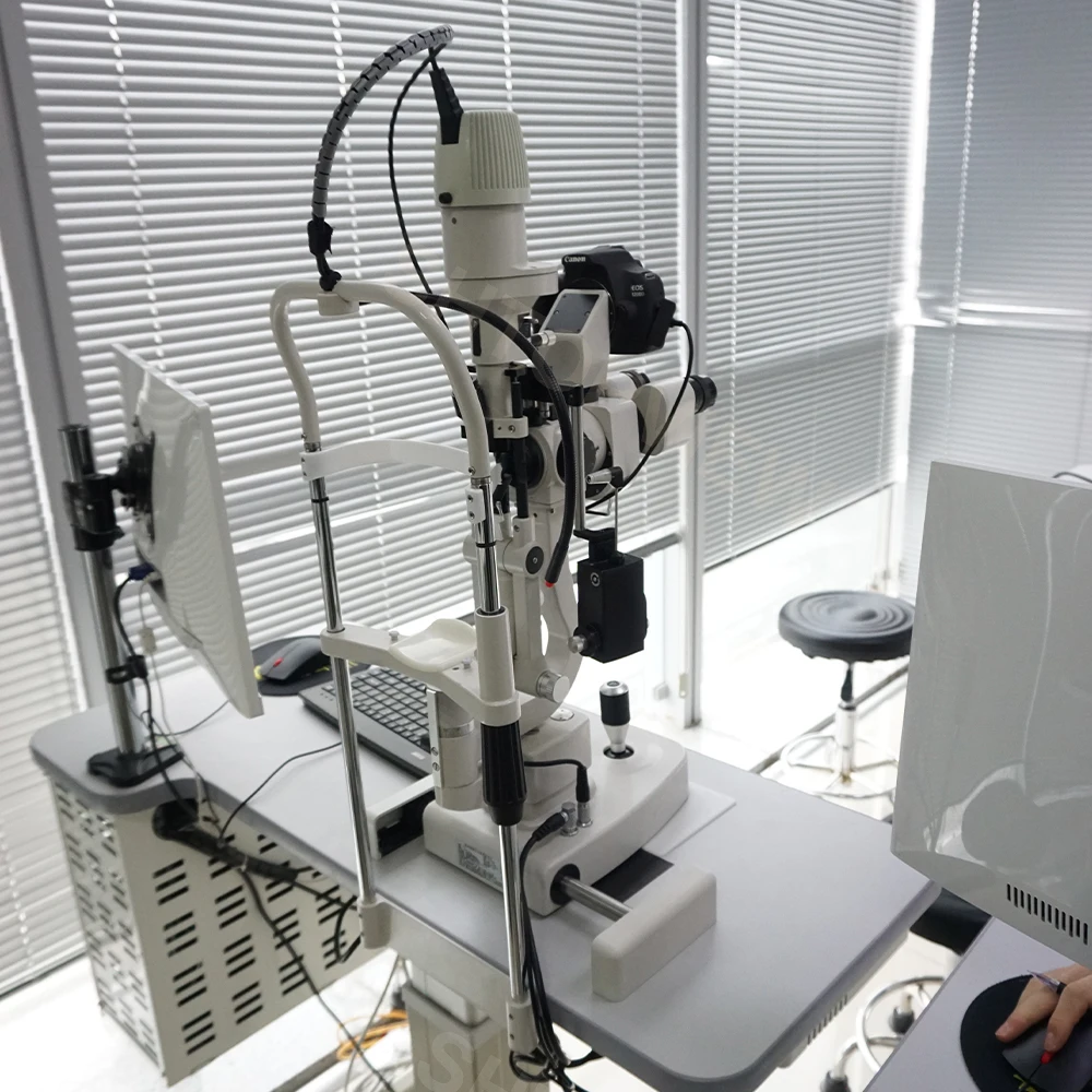 LS-5 Slit Lamp Microscope  Profesional Ophthalmic Medical Instrument 5 Steps LED Digital Slit Lamp for Sale