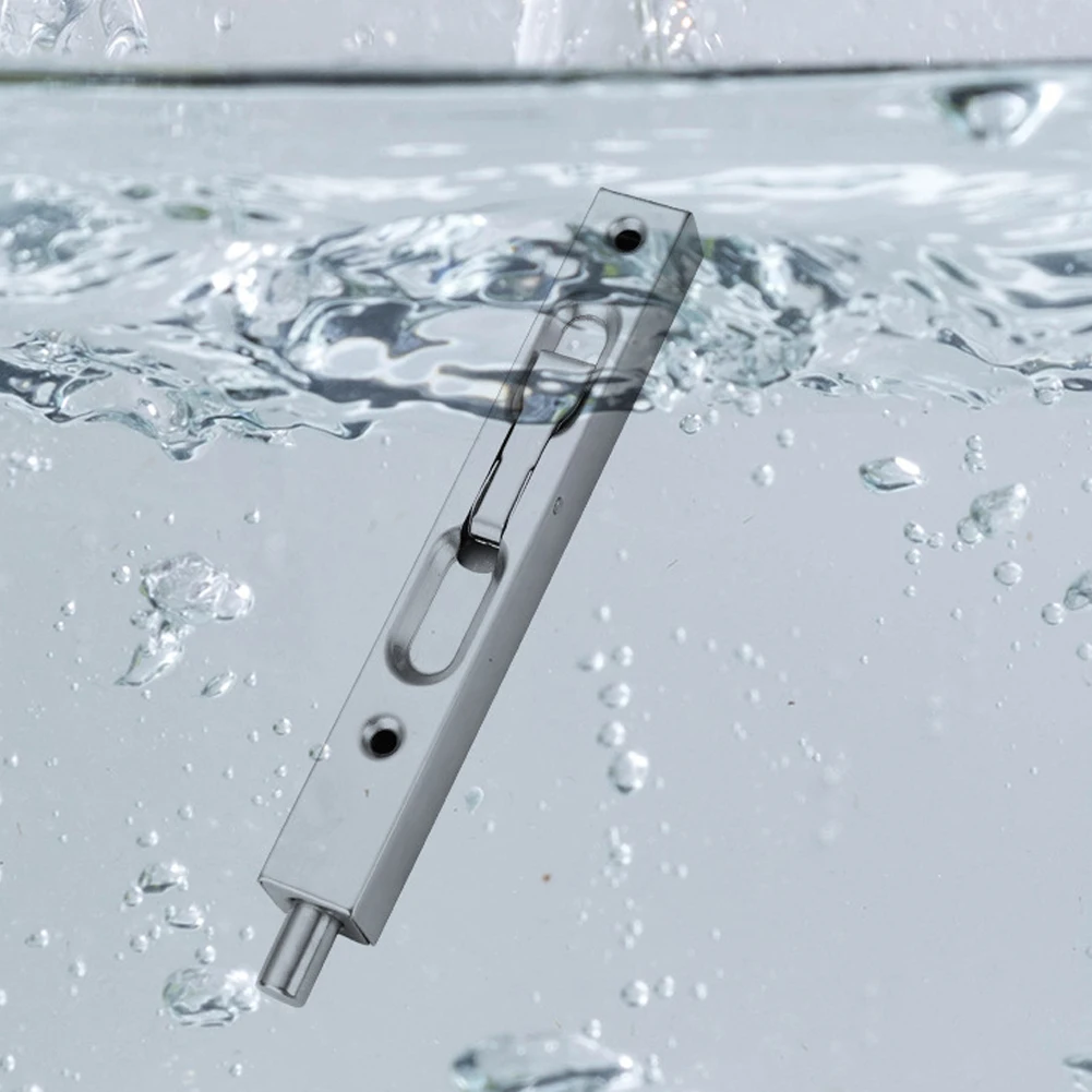 Flush Bolt for Double Door Installations - 6 Inch Stainless Steel Lever Latch Lock with Modern Design and for rugged Build