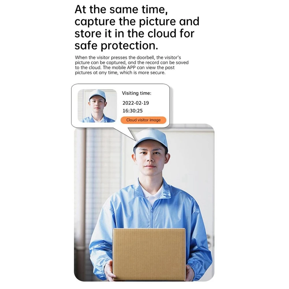 CEA Tuya sonnette intelligente avec Vision nocturne HD WIFI interphone bidirectionnel visualisation en temps réel pour système de sécurité domestique