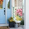InkRain Summer Garden Flag Watering Can Peonies 12x18 Inch Double Sided Linen Yard Outdoor Decor for Home Farmhouse Seasonal llz