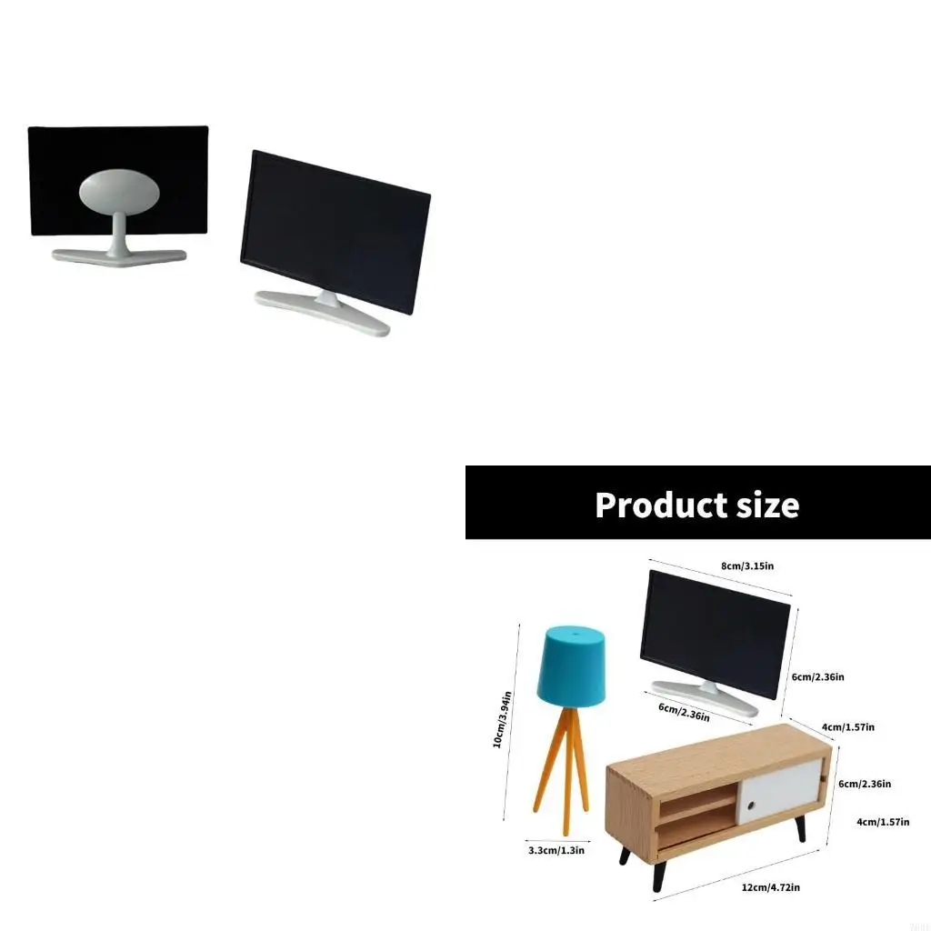 

76HF 1/12 Реалистичные кукольные телевизоры и набор шкафов с торцем для миниатюрного декора гостиной модель мебели декоры мебели