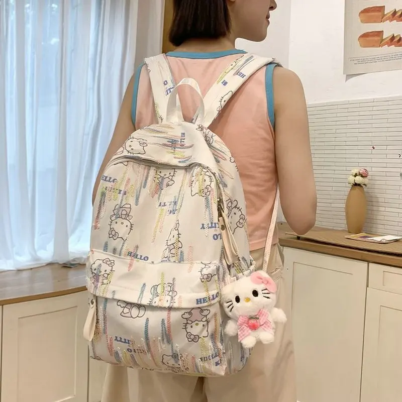 Kawaii Kuromi My Melody zaino stampato Bookbag mochila borsa da donna studente adolescente bambini zaino ragazza zainetto zaino