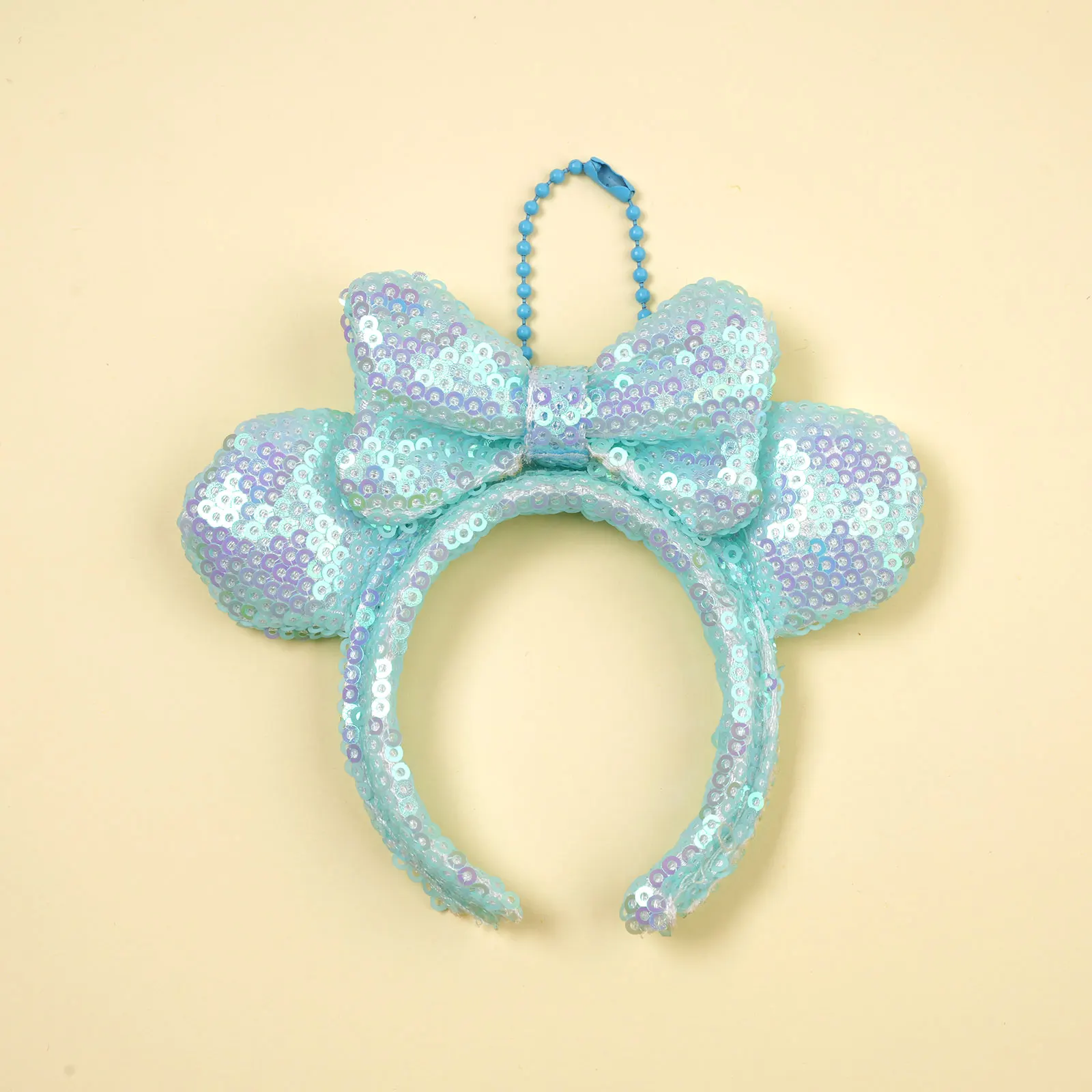 1pc Mini Pendant Hair Hoops Sequins Bow Mouse Ear Bag Camera Lens Decoration Exquisite Gift Girl Hair Accessory Keychain view 3