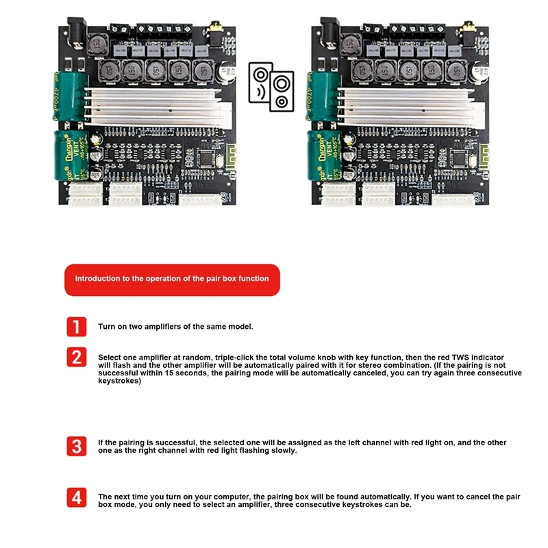 Placa amplificadora de Audio ZK-TB22P, amplificador externo de 2,1 canales, Bluetooth, TPA3116D2, 50W + 50W + 100W, potenciómetro de caja TWS