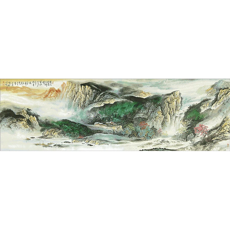 

FJ234 Cross Stitch Kits Stich Embroidery Cross-stitch Complete Kit Needle Arts & Craft Hobby DIY Needlework 18CT 14CT Package