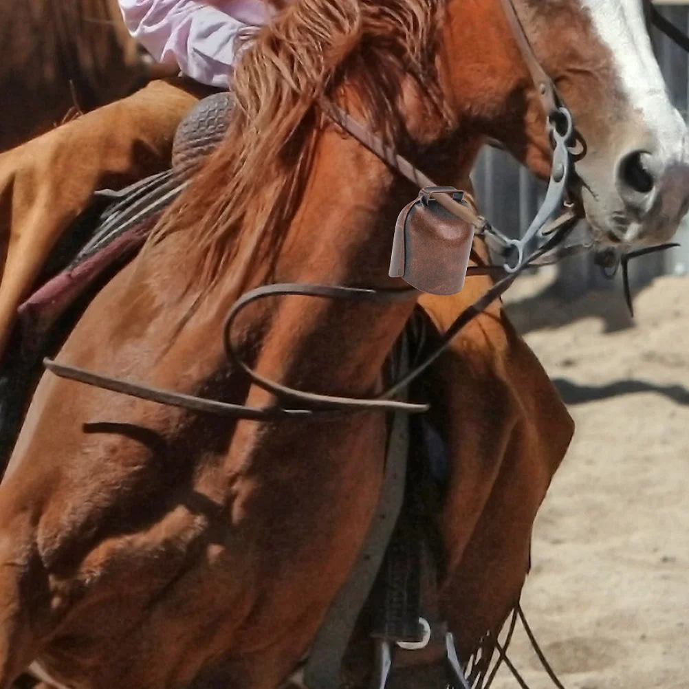 Lonceng Ternak Berat untuk Sapi dan Domba, Lonceng Logam Tahan Cuaca untuk Hewan, Suara Jernih, Kalung Gantung Leher, Besi Taman