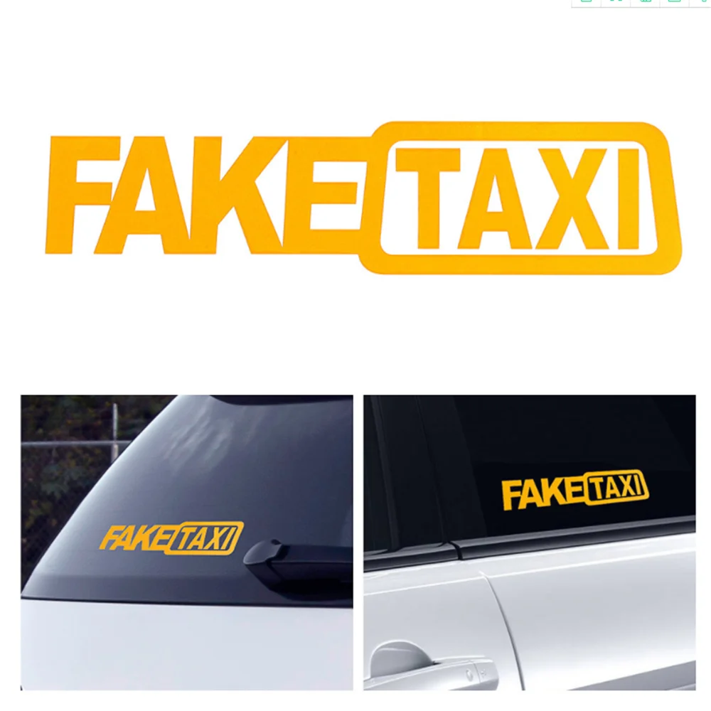 20*5CM Car Styling FAKE TAXI Sticker for Mercedes W203 W204 W205 W211 Benz Cadillac ATS SRX CTSfor Lexus RX RX300 Porsch