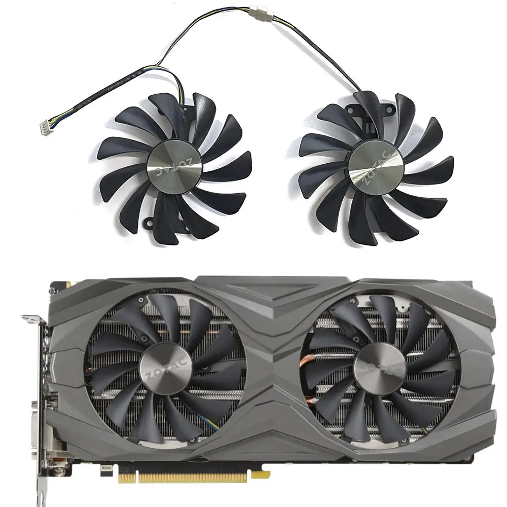 NOWOŚĆ 1 ZESTAW 95MM GAA8S2U GTX 1080 Ti AMP Edition Wentylator GPU，Dla zotac GTX 1080Ti 1080 1070 1070Ti AMP Edition Wentylator chłodzący kartę graficzną