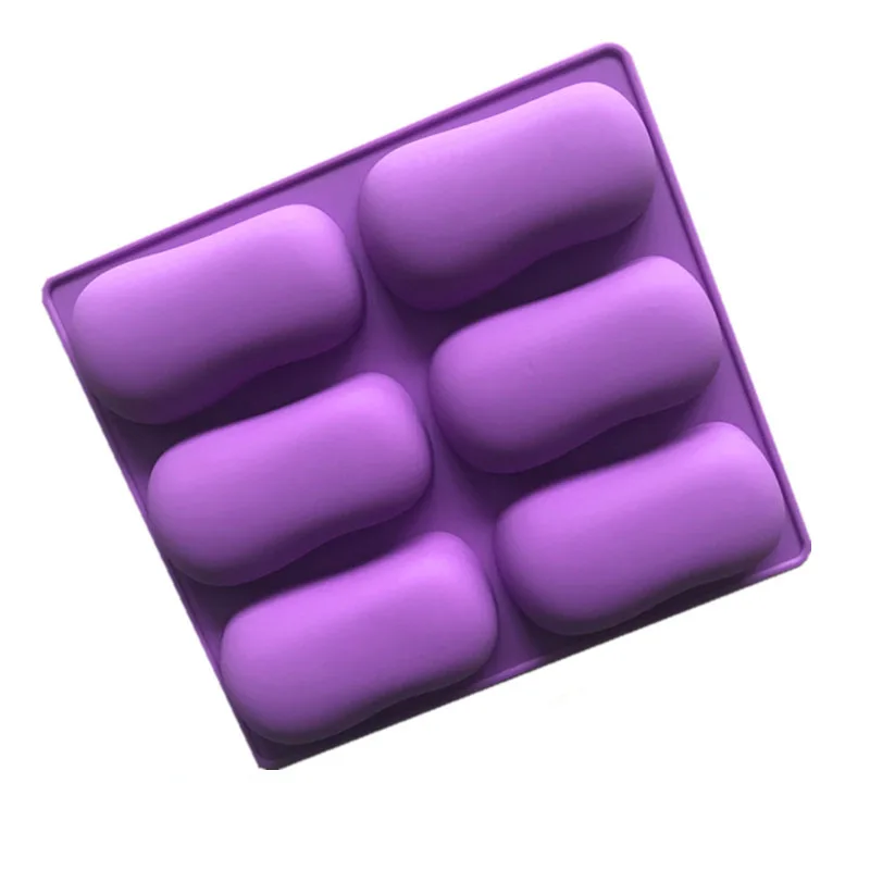 6 Hand-pinched Silicone Cake Molds, Handmade Soap Mold, Home Baking DIY Tools XG791
