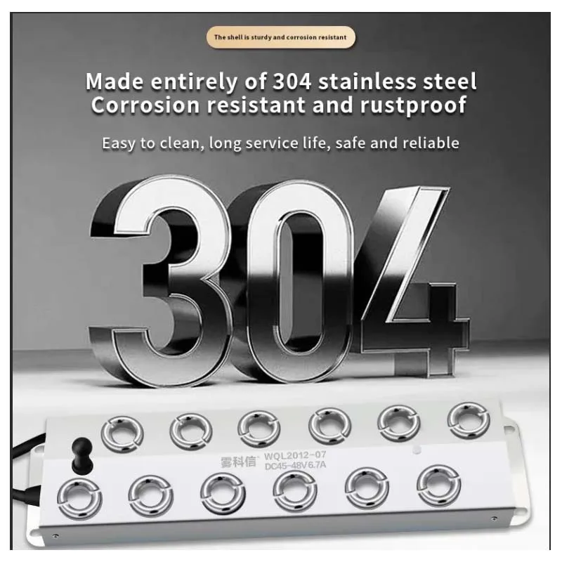 2-10head Home, restaurant, and industrial ultrasonic atomizing plate landscape misting humidifier, no water power-off
