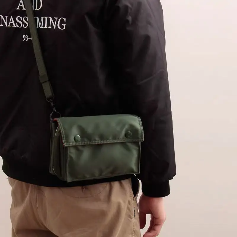 

Модная маленькая сумка через плечо из ткани Оксфорд для мужчин, повседневная маленькая квадратная сумка с несколькими отделениями, простая сумка для телефона, сумка через плечо