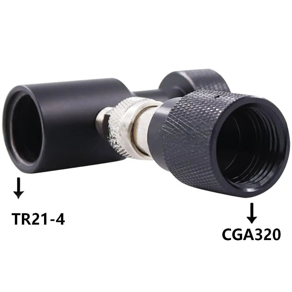 For SODASTREAM-Compatible TR21-4 Adapter Converts to CGA320 and W21.8-14 Thread Formats Enabling Use of Standard Cylinders