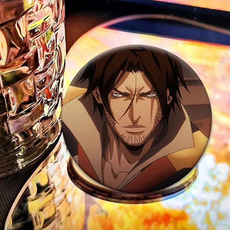 Tinplate Soft Button Pin Anime Castlevania Brooch for Bag Creative Jewelry Gift Leon Belmont Simon Belmont Richter Belmont Badge
