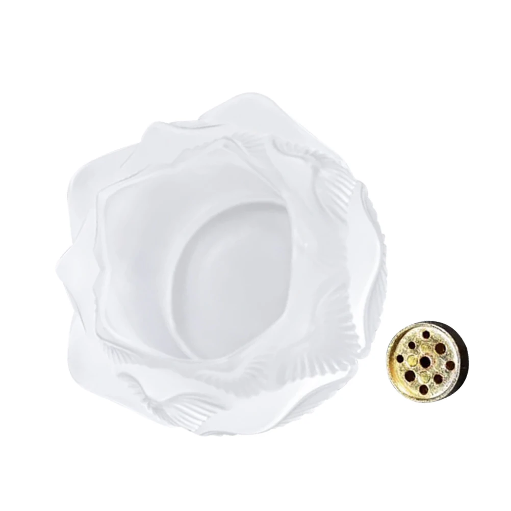 

Sturdy Lotus Incense Stick Holder Burner with Fine Craftsmanship for Indoor Air Purifying Tabletop Decoration Reading Tea Time