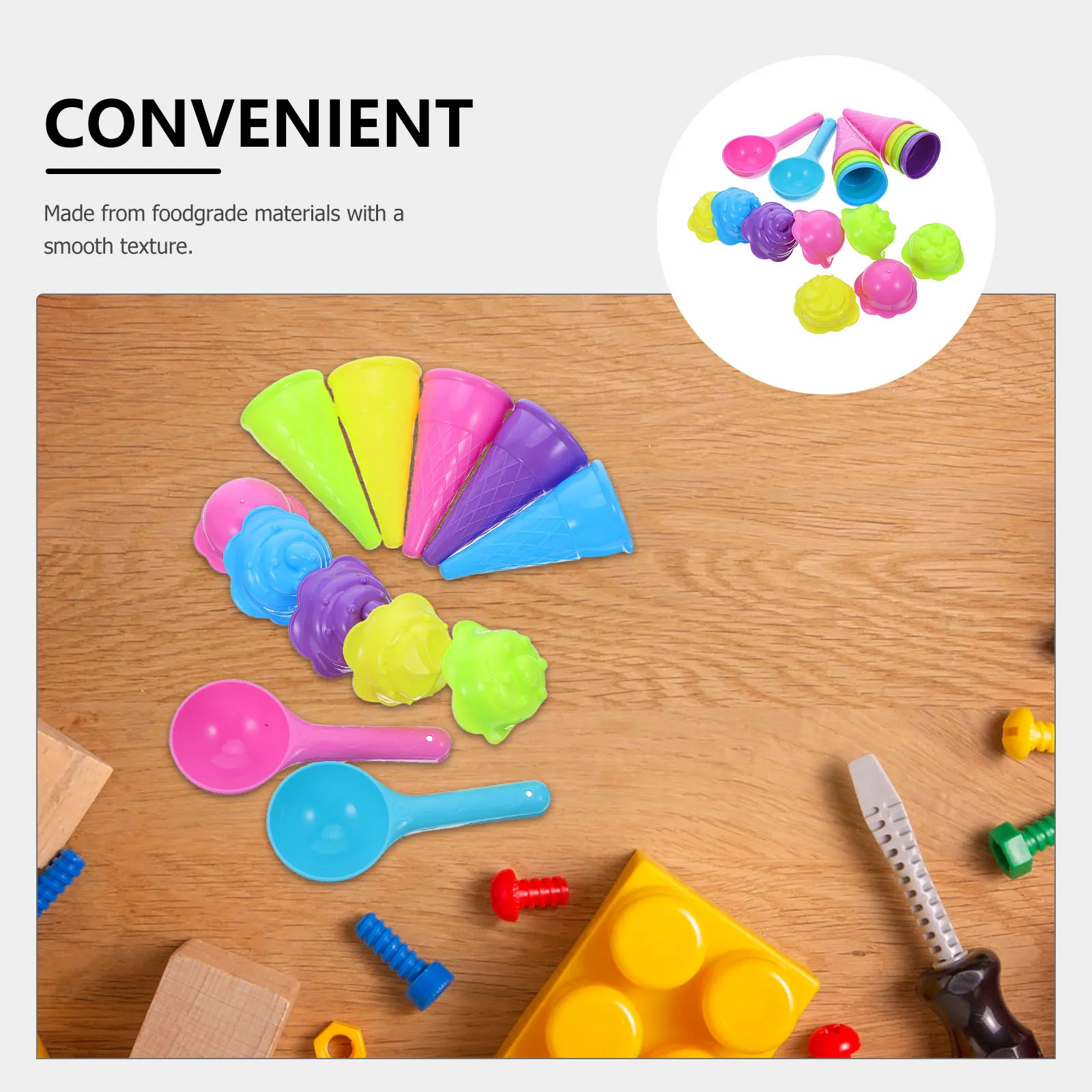 2 مجموعات الأطفال العفن الإبداعية الآيس كريم المخروط البلاستيك مغرفة رمل الشاطئ في الهواء الطلق اللعب مجموعة للأطفال لعبة الرمل الآيس كريم