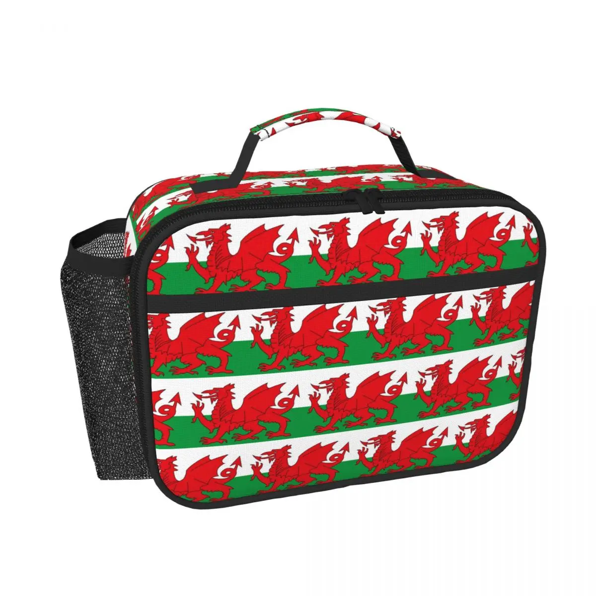Flag Of Wales Welsh Dragon Insulated Lunch Bag for Women Kids Portable Food Boxes Thermal Lunch Box Tote