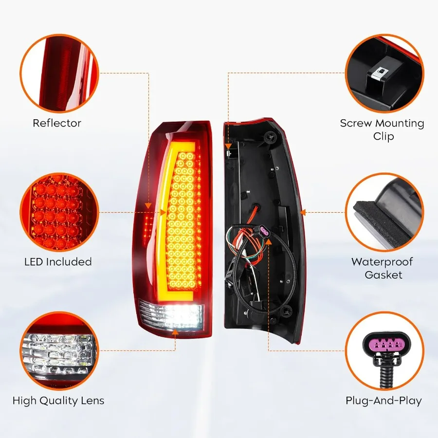 الضوء الخلفي + مصباح الفرامل الثالث لسيارة تشيفي أفالانش 2007 2008 2009 2010 2011 2012، الضوء الخلفي LED الثالث عالي التركيب As