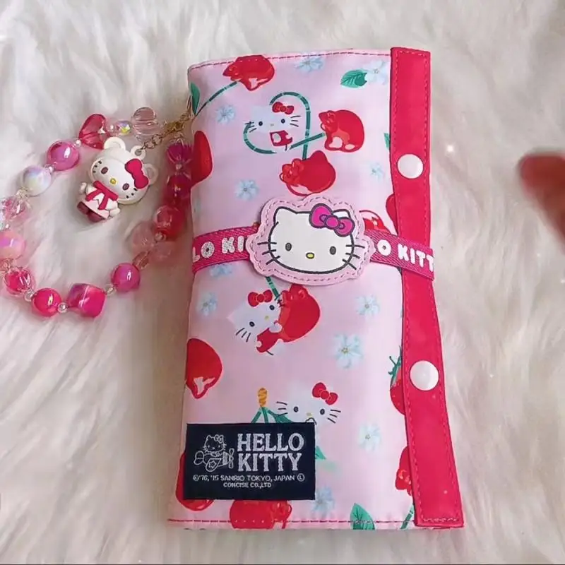 

Японская сумка Hello Kitty для ручек, органайзер для карт и документов, милый студенческий мультяшный кошелек для мелочи, женский подарок на день рождения