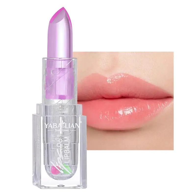 Batom hidratante à prova d'água, antiaderente, mudança de cor, brilho labial, bálsamo labial, proteção labial, luz hidratante, mudança de cor labial para