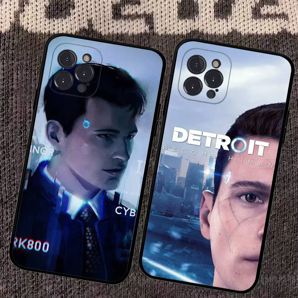 حافظة هاتف كلاسيكية RPG Game D-Detroit لهاتف آيفون 16 15 14 13 12 11 17 Pro Max Simplicity Back حافظة ناعمة من البولي يوريثان