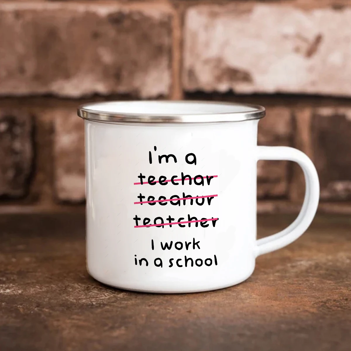 Teacher Gift Mugs Creative Coffee Cups Summer Outdoor Picnic Drinks Juice Milk Camping Mugs Handle Drinkware Gifts