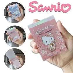 70Sheets Sanrio Hello Kitty Memo Pad Sticky Notes Kawaii Notepad Kuromi Melody Stationary Office Accessories Message Stickers