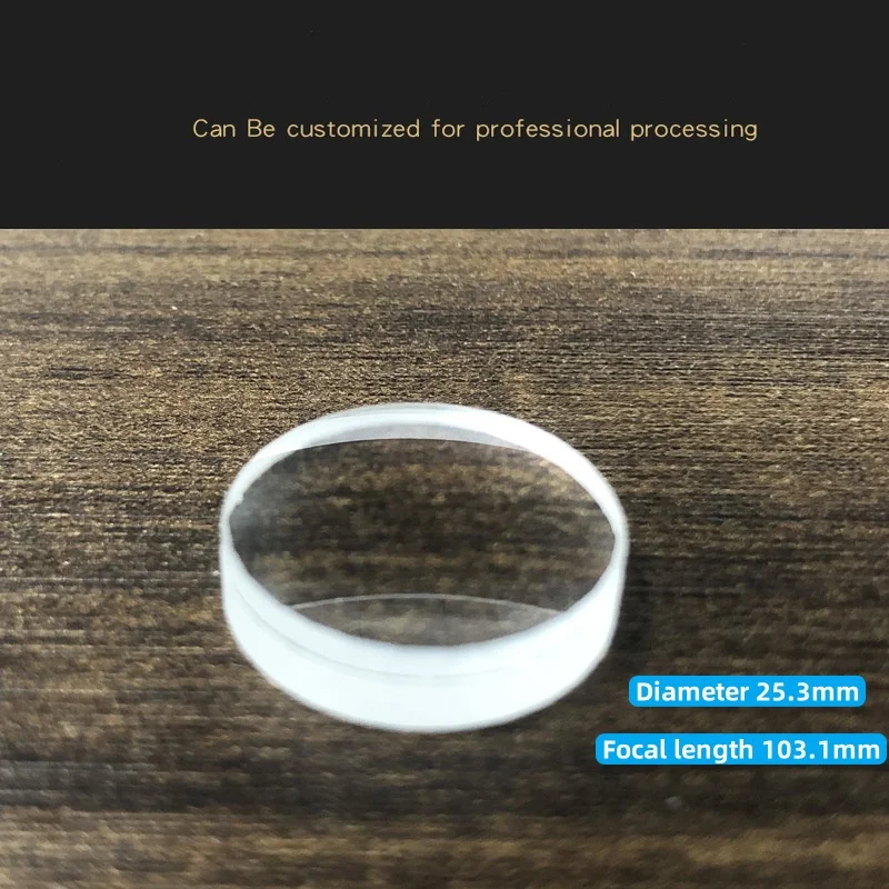 

Double - convex Lens 25.3mm Diameter 103.1mm Focal Length Made of K9 Optical Glass